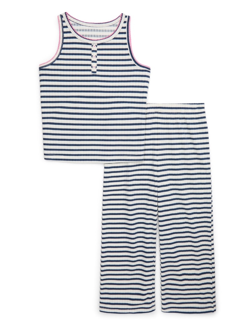 Girls' Navy Stripe Tank and Pants Set, NWT 7/8